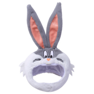 HUGKIS乐一通崔弟小猫猫头套可爱小动物头饰拍照配饰毛绒宠物头套