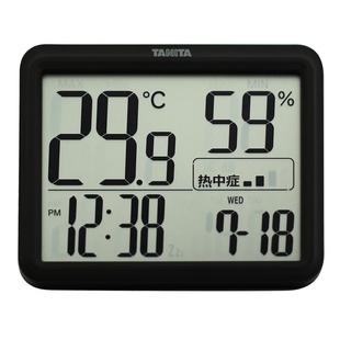 日本百利达tanita电子温湿度表家用室内日历闹钟宝宝房时间温度计