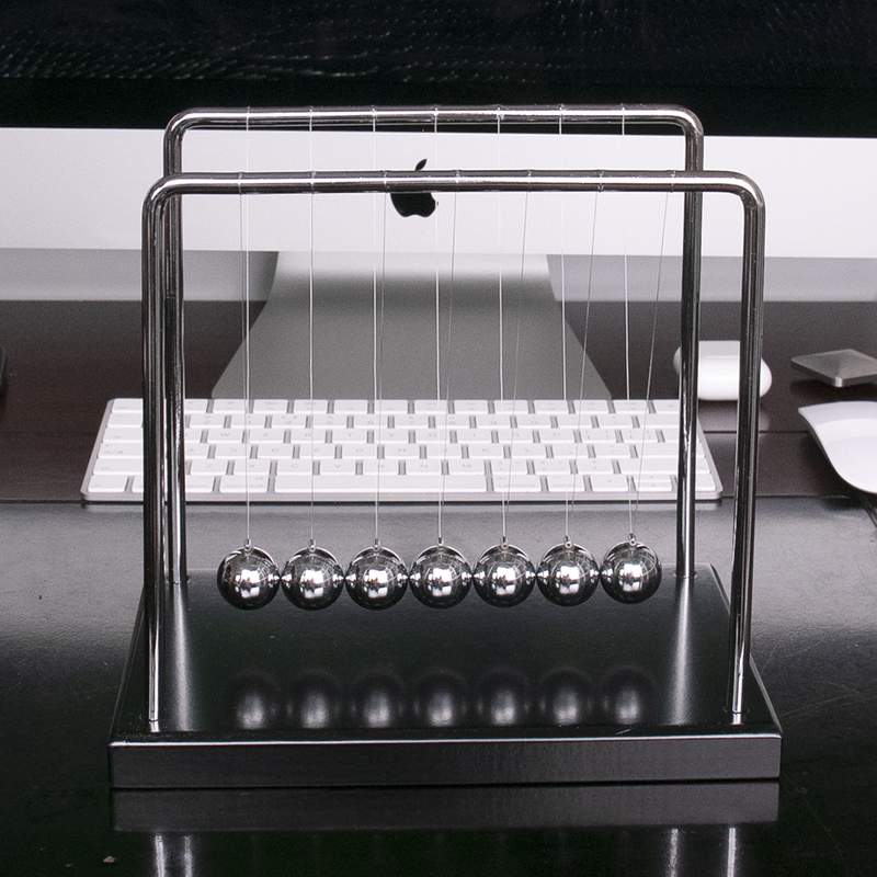 牛顿摆球物理混沌摆件礼物碰碰球单摆波实验球摇摆珠子碰撞球摆锤