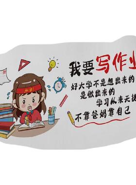 高三托管班励志氛围布置文化墙贴