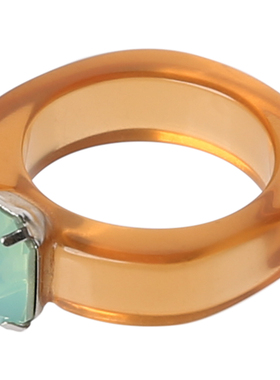 女树脂小众镶钻戒指半透明