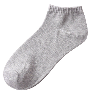 黄色红色绿色袜子男士低帮短袜夏季蓝色彩色纯棉运动袜纯色短筒袜