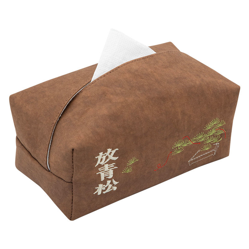 禅意中式创意治愈纸巾袋刺绣定制