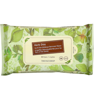 韩国The Face Shop/菲诗小铺草本洁肤面纸70片卸妆湿巾深层清洁