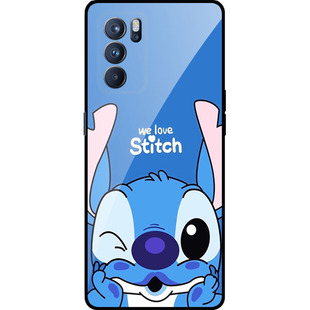 适用于OPPO A16手机壳防刮钢化镜面玻璃保护套A16硅胶卡通定制