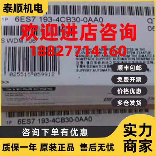 议价西门子6ES71934CB300AA0ET200终端模块DP 6ES7193-4CB30-0AA0