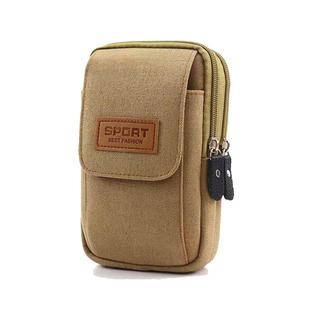 手机腰包男穿皮带手机套腰带腰包多功能横竖帆布手机袋挂包5-6.5
