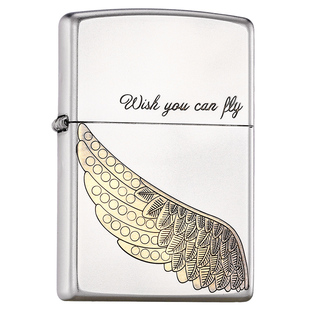 zippo正品打火机 热恋之翼官方旗舰店防风煤油送男友新年礼物原装