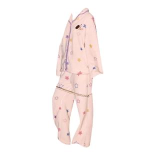 Gukoo/果壳睡衣女冬原创IP系列满印长袖情侣家居服套装