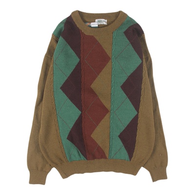 古着vintage复古羊毛衫套头V圆领