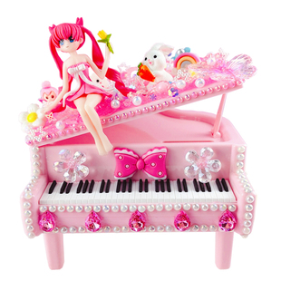 小钢琴diy手工奶油胶制作卡通存钱罐桌面摆件儿童益智小女孩玩具