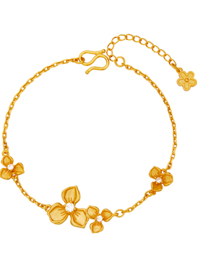 顺庆银楼足银9999琼瓣手链