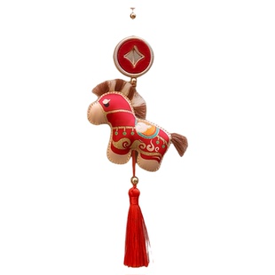 新年马挂件春节贺年挂饰吉祥物门挂过年装饰马年红色年味氛围布置