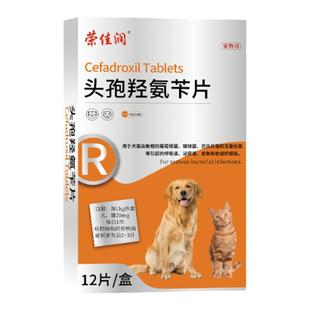荣佳润头孢羟氨苄片狗狗消炎药猫咪猫咪用尿路感染皮肤炎尿道泌尿