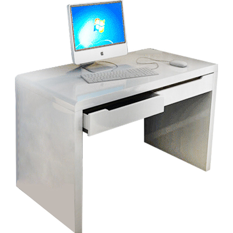 现代烤漆电脑桌白色简约台式桌家用写字台书桌办公桌组合包邮