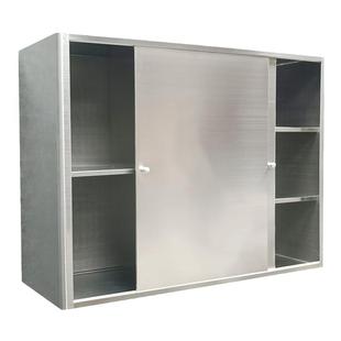 304不锈钢挂墙式吊柜厨房壁柜家用阳台卫生间置物柜不锈钢储物柜