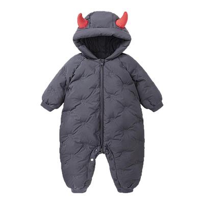 迷你巴拉男女童精灵帽羽绒连体衣