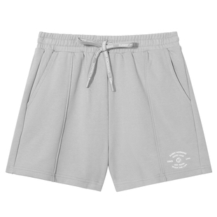 热风女装24夏新款女士简约百搭运动休闲短裤舒适显瘦直筒裤子女