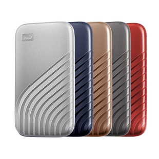 WD西部数据1t移动固态硬盘2t移动硬盘固态外接手机电脑两用加密