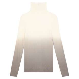 Liza Cheng棉毛衫秋冬高龄毛衣渐变色绵羊毛春秋打底衫女LD00090