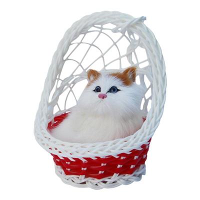 仿真假猫会叫花篮猫母子猫