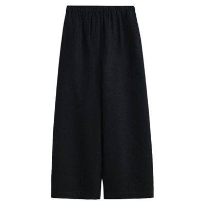 羊毛混纺亚麻百搭直筒休闲裤