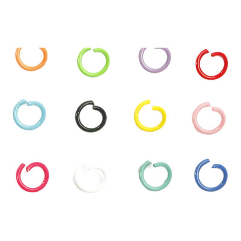 铁质喷漆开口圈手工diy自制彩色单圈连接圈钥匙扣材料包饰品配件