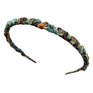 发箍网红2026年新款韩国气质高级布艺水钻头箍细款压发夹发捆发卡