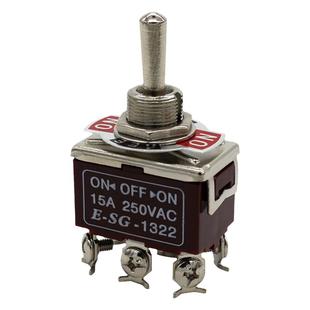 钮子开关2档E-SG1322/1221/1021自复位3档双刀双掷拨动杆摇臂纽子