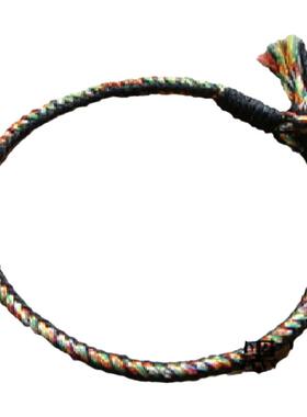 原创黑色金刚结小众设计款五彩绳