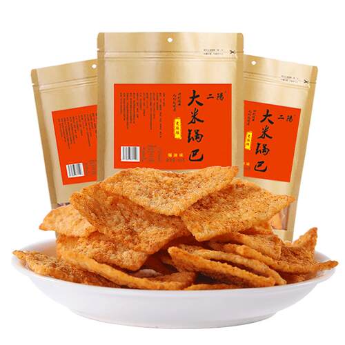二阳锅巴手工网红爆款花椒麻辣零食小吃货休闲食品袋装解馋办公室