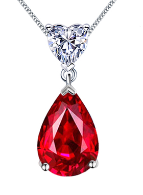 新款水滴项链女水晶吊坠锁骨链女