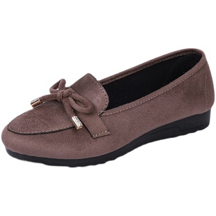 老北京布鞋女鞋春秋单鞋浅口工作鞋豆豆鞋软底防滑平底妈妈鞋休闲