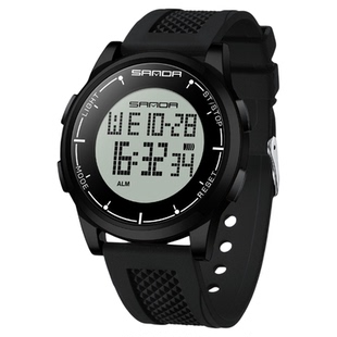 新款三达手表薄款时尚潮流男学生男士腕表秒表计时多功能闹钟防水