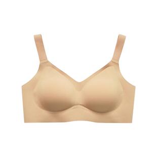 黄小姐大码内衣女无钢圈无痕水滴杯防滑收副乳大胸显小防下垂文胸