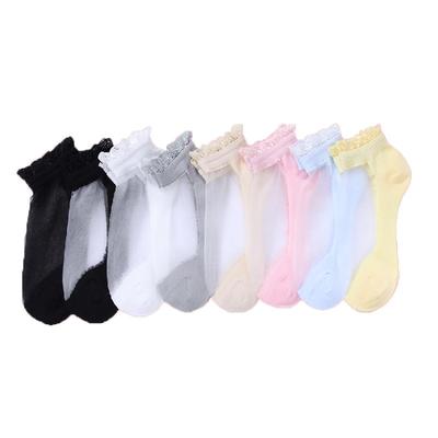 春夏防滑耐磨丝袜女花边透明丝袜