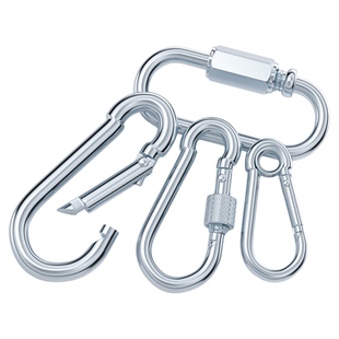 M5M6M8M10-M14镀锌弹簧扣安全扣带母锁扣卡扣登山扣保险扣铁链扣