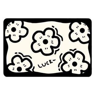 黑白硅藻泥吸水垫浴室地垫洗手台防滑脚垫卫生间厕所地毯速干门垫