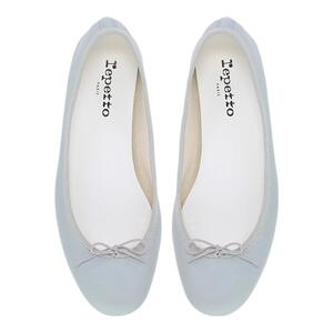 REPETTO丽派朵 CENDRILLON胶底牛皮革淡蓝芭蕾舞鞋 2025春夏新款