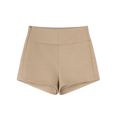 F PROJECT【焦糖摩卡】镇店好版型！高腰包臀弹力拉链短裤巨好搭