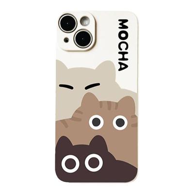 猫咪咖啡苹果16promax手机壳iPhone17可爱华为nova13p80荣耀200拿铁90适用vivos18摩卡70硅胶reno12小米15pro