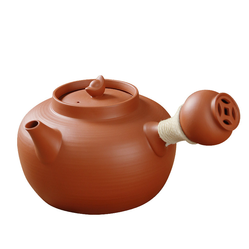 潮州砂铫壶左手铜钱把煮水茶壶