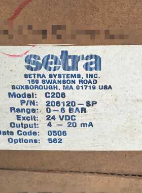 Setra 2061-20-SP 美国西特压力传感器C206