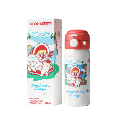 简悦双饮保温杯女生可爱高颜值