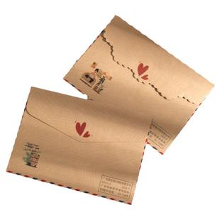 牛皮纸复古欧式航空信封可邮寄定制加和信纸套装明信片卡片贺卡高级感白色文艺书写儿童可爱5号订制邮局纸袋