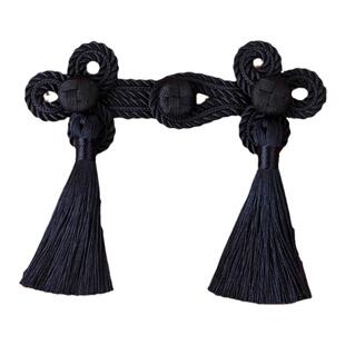 手工国风旗袍扣大三叶流苏盘扣高档民族风领口装饰花式配件