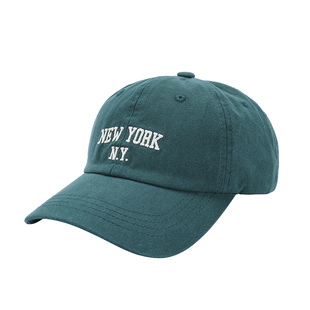 芝士商店~韩国复古绿色鸭舌帽女冬季显脸小帽子大帽檐登山棒球帽