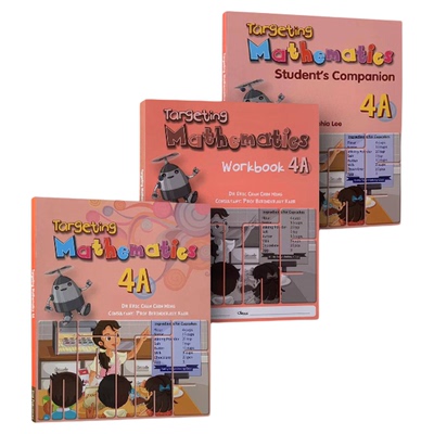 新加坡小学数学教材 Targeting Mathematics 4A 学生套装 3册 新加坡课本 校内教材 新加坡数学练习册 备考AEIS考试