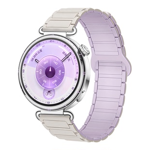 新品星光浅紫适用华为GT6表带gt5pro手表智能watch5腕表watchgt4女款工装磁吸硅胶gt3高级感41运动腕带夏天男