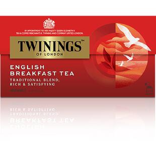 Twinings川宁英式早餐红茶袋泡茶叶包下午茶绿茶果茶